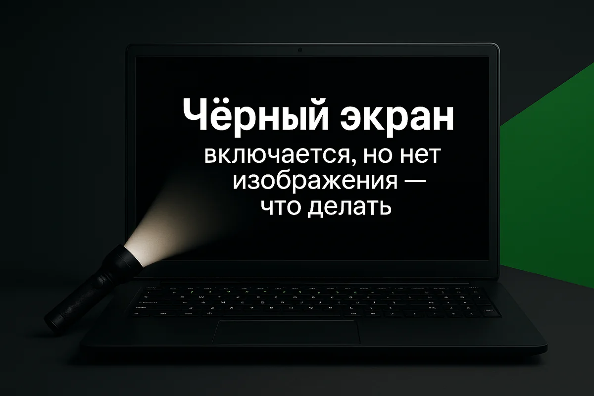 Чёрный экран ноутбука: включается, но нет логотипа и не проходит POST (инициализация)