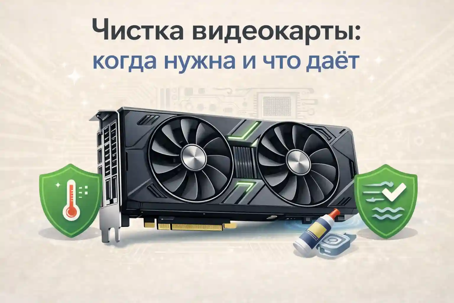 Чистка видеокарты: когда нужна, что даёт и чем отличается от ремонта