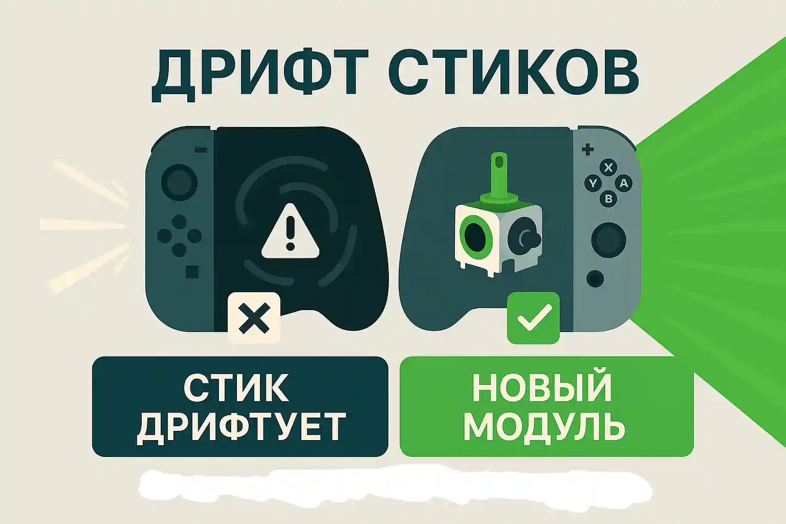 Дрифт стиков геймпада — персонаж двигается сам