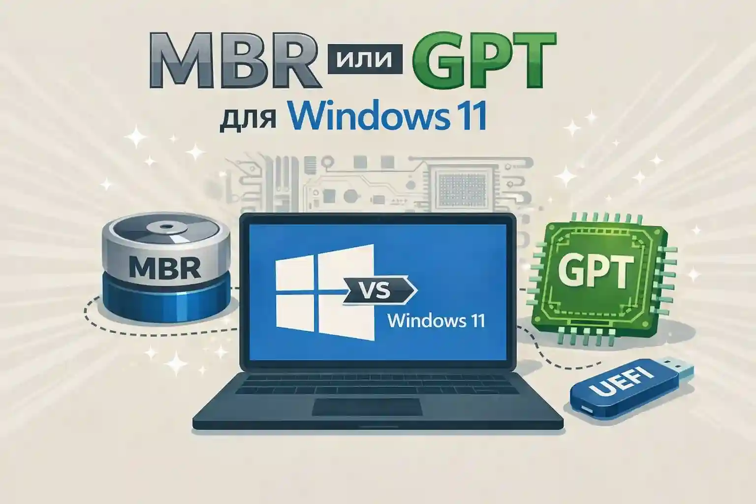 MBR или GPT для Windows 11 — UEFI и установка
