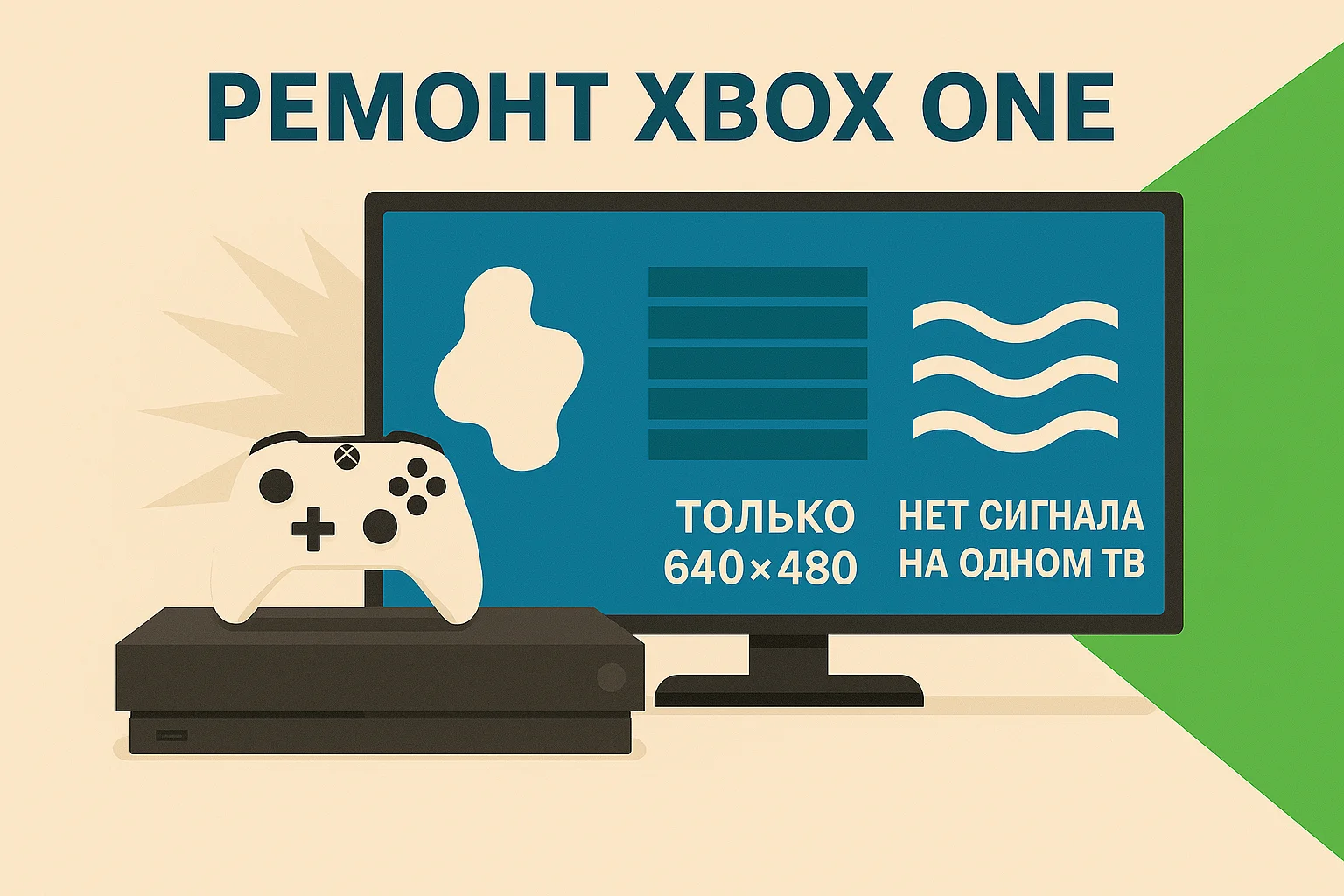 Xbox One S работает только в 640×480 и даёт полосы по HDMI